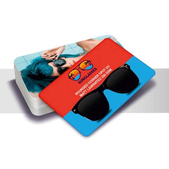 Rounded Corner Spot UV Matt Laminated 350 GSM
